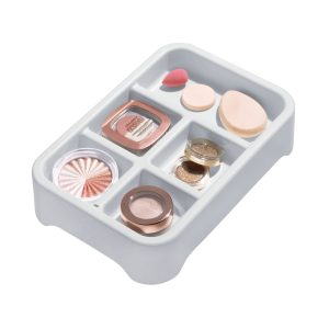 iDesign Eco BPA-Free Plastic 5-Compartment Organizer Insert. Gray