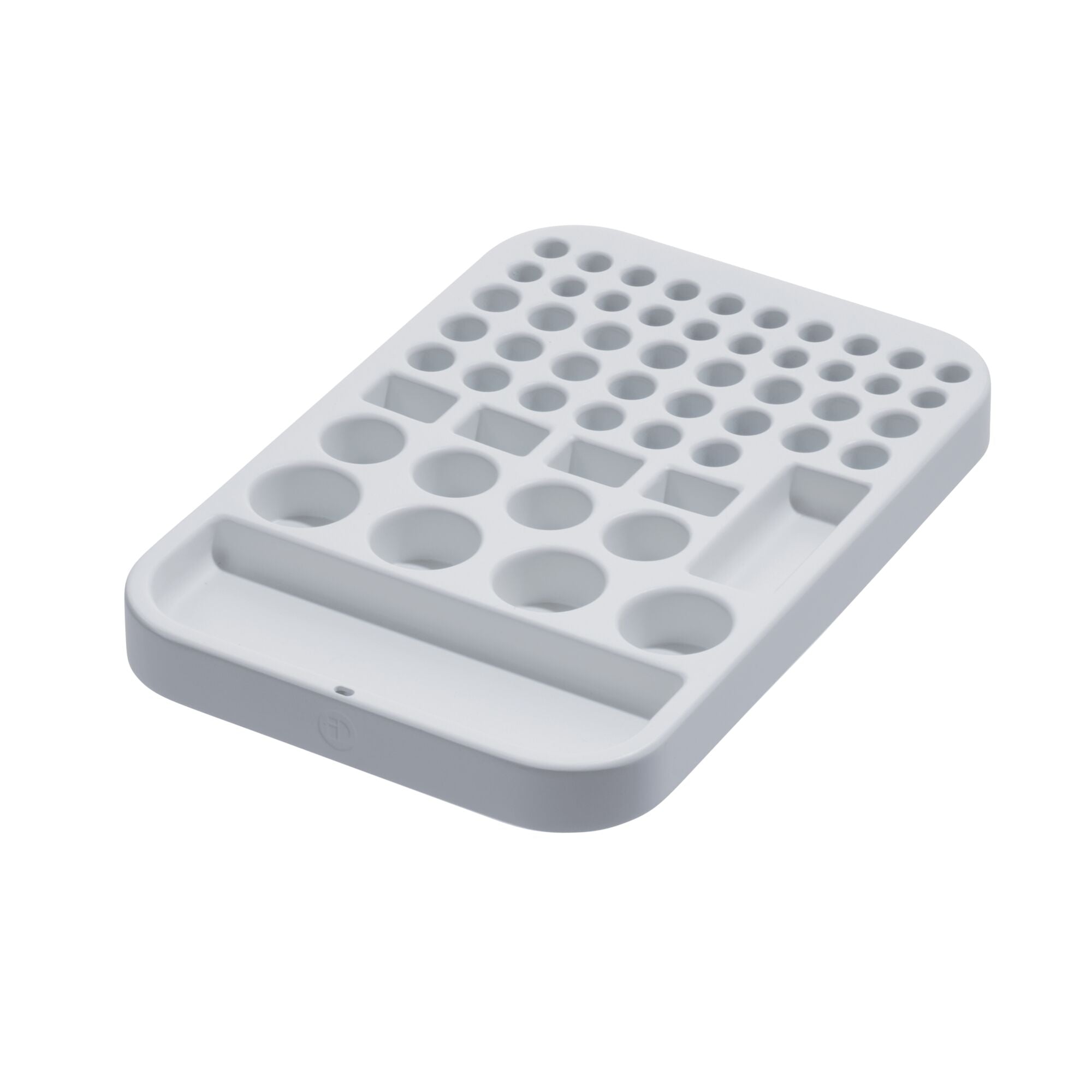 iDesign Eco BPA-Free Recycled Plastic Divided Battery Organizer Insert. Gray - Image 2