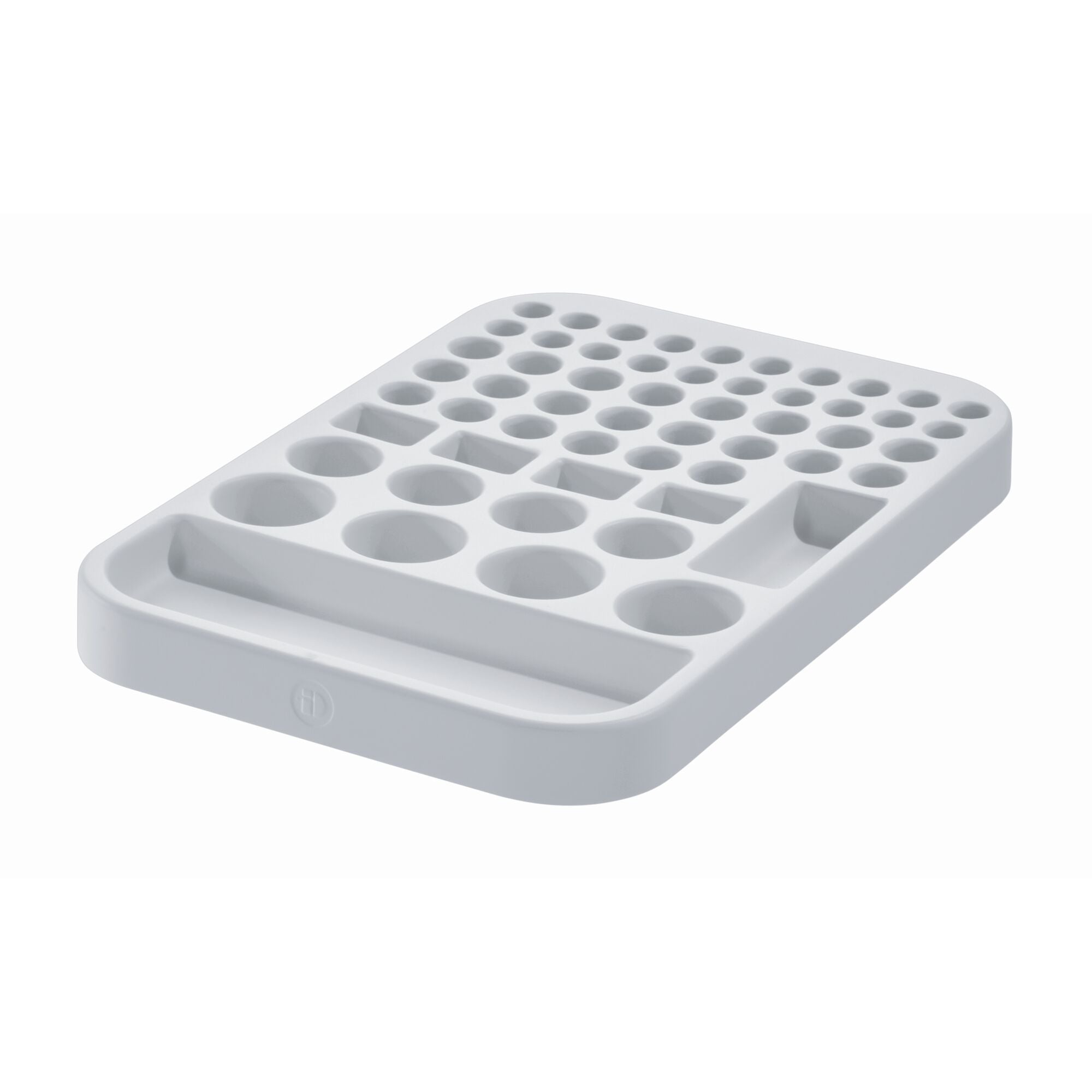 iDesign Eco BPA-Free Recycled Plastic Divided Battery Organizer Insert. Gray - Image 3