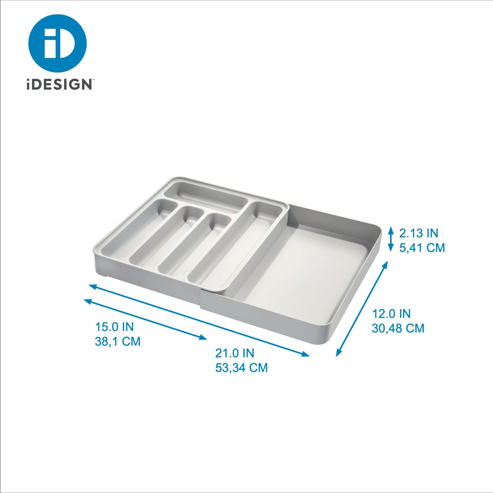 iDesign Eco BPA-Free Recycled Plastic Kitchen Drawer Organizer Bin - Image 12