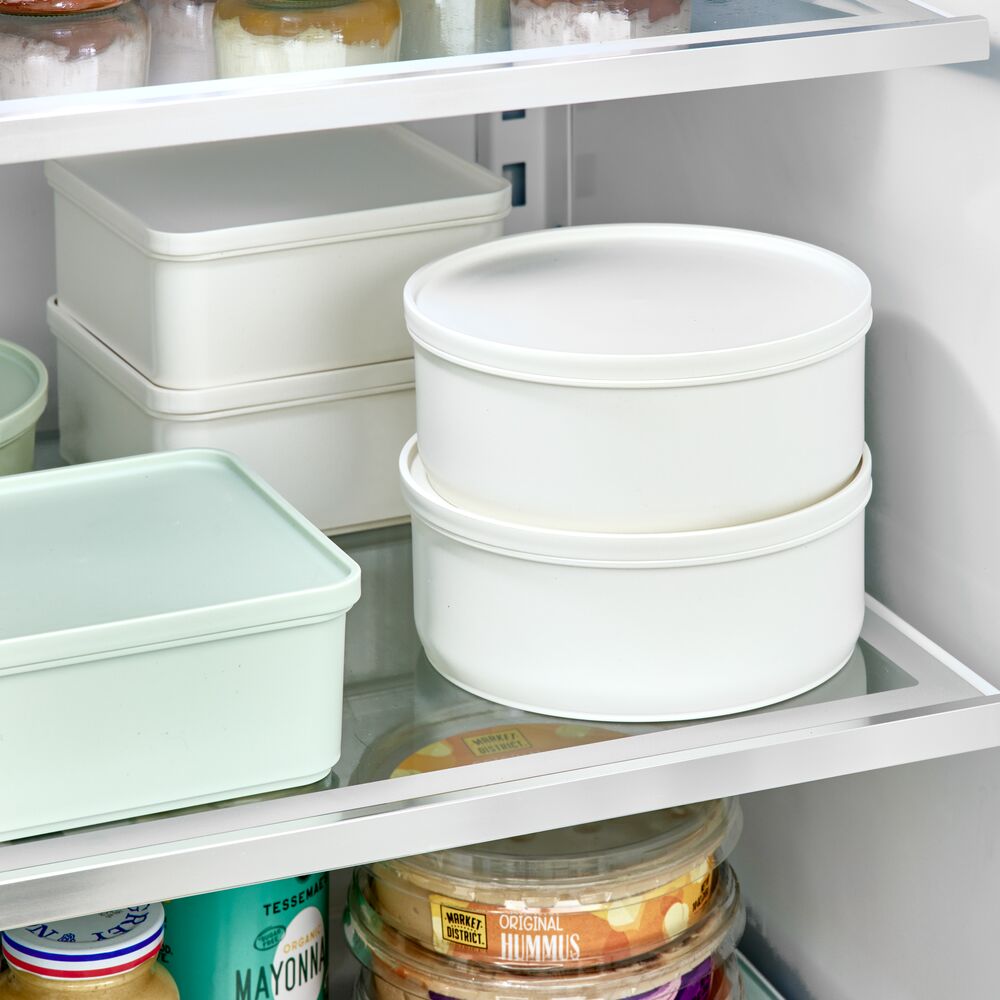 iDesign Eco Divided Food Storage Container Made from Recycled Plastic with Lids. Set of 2. Coconut - Image 6