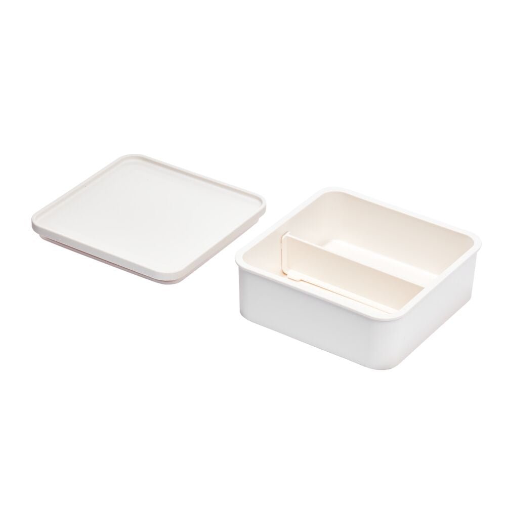 iDesign Eco Divided Food Storage Containers Made from Recycled Plastic with Lids in Coconut - Image 4