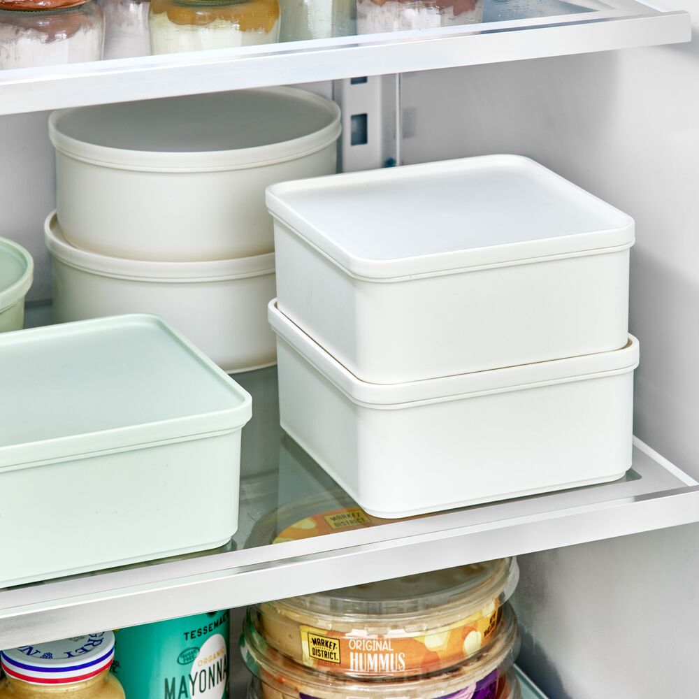 iDesign Eco Divided Food Storage Containers Made from Recycled Plastic with Lids in Coconut - Image 10