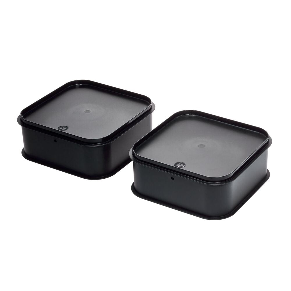 iDesign Eco Garage Bins with Lid. Made from Recycled Plastic. Set of 2. Matte Black - Image 2