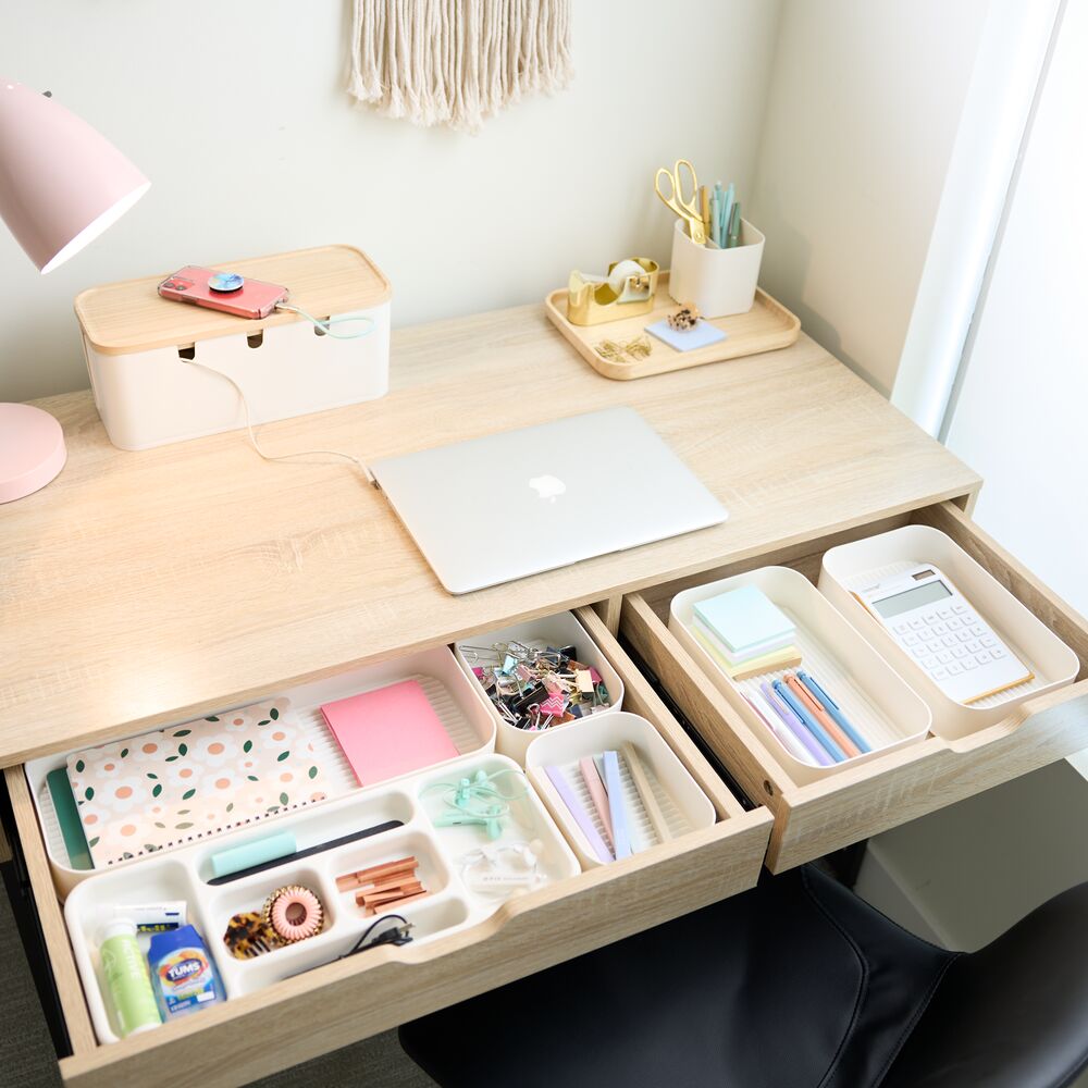 iDesign Eco Office Organization Collection Recycled Plastic in Coconut - Image 11
