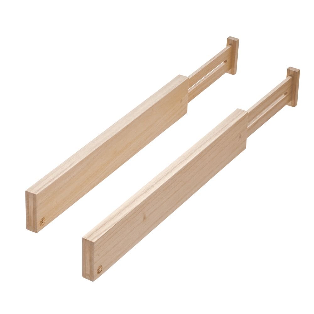 iDesign EcoWood Paulownia Expandable Drawer Divider Inserts (Set of 2) - Image 2