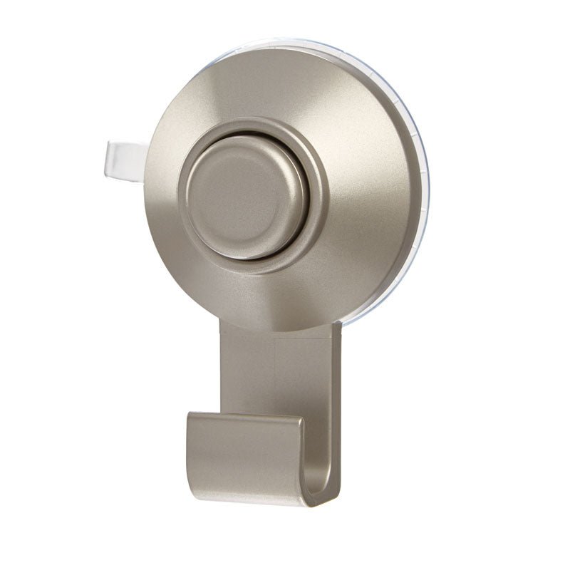 iDesign Everett Push Lock Shower Suction Single Hook. Set of 2. Satin - Image 2