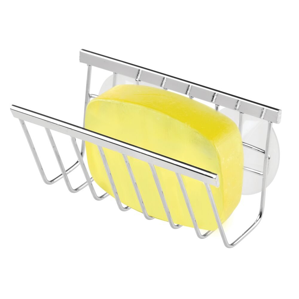 iDesign Gia Sink Suction Soap and Sponge Holder in Polished