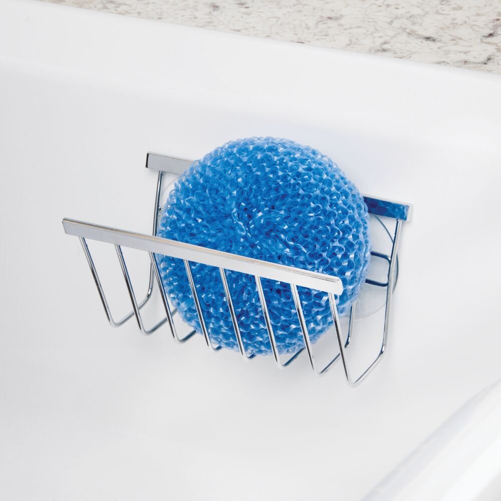 iDesign Gia Sink Suction Soap and Sponge Holder in Polished - Image 3