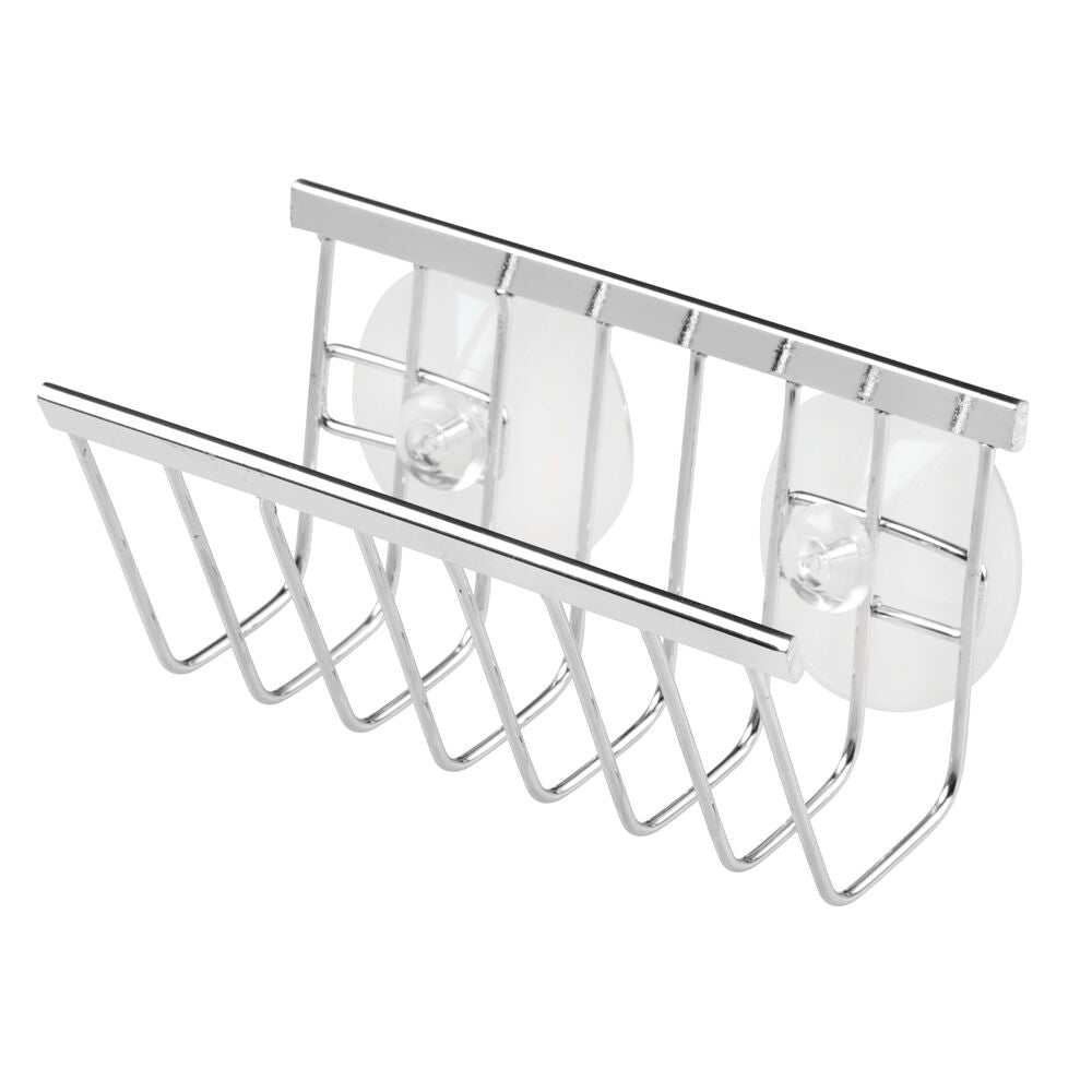 iDesign Gia Sink Suction Soap and Sponge Holder in Polished - Image 2