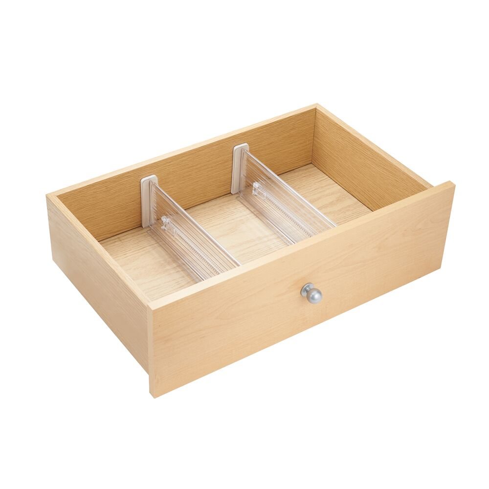 iDesign Linus Adjustable Deep Drawer Divider - Set of 2 in Clear - Image 2