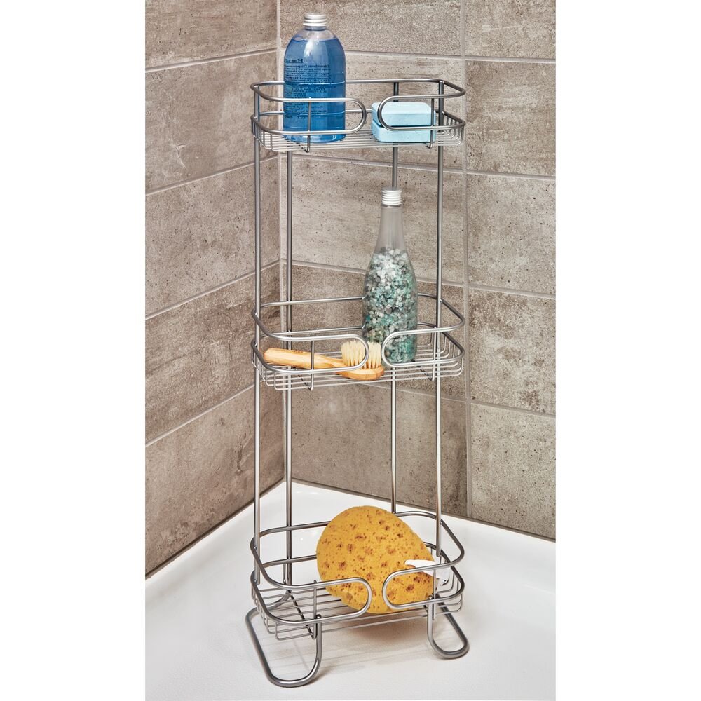 iDesign Neo 3-Tier Bath Shelf in Silver - Image 3