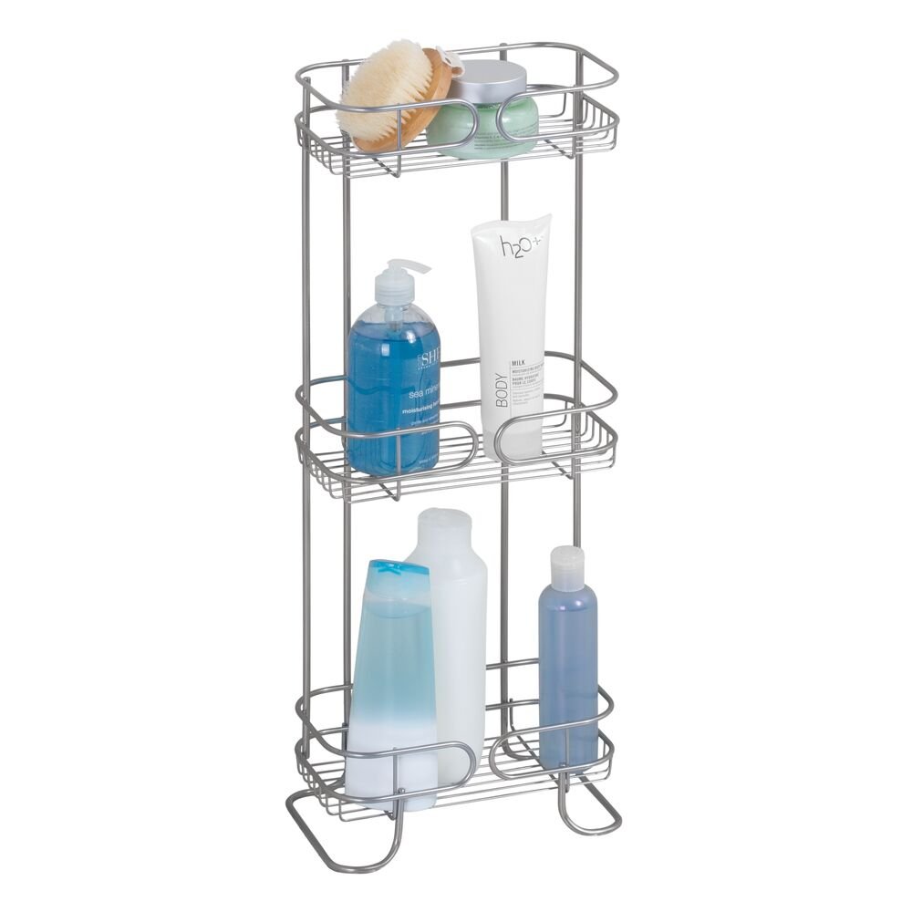 iDesign Neo 3-Tier Bath Shelf in Silver