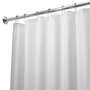 iDesign Poly Shower Curtain or Liner 72 x 84 in White