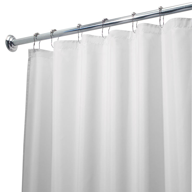 iDesign Poly Shower Curtain or Liner 72 x 96 in White