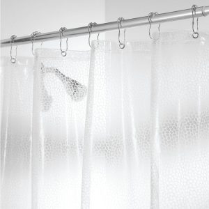 iDesign Rain EVA Shower Curtain 72 x 72 in Clear
