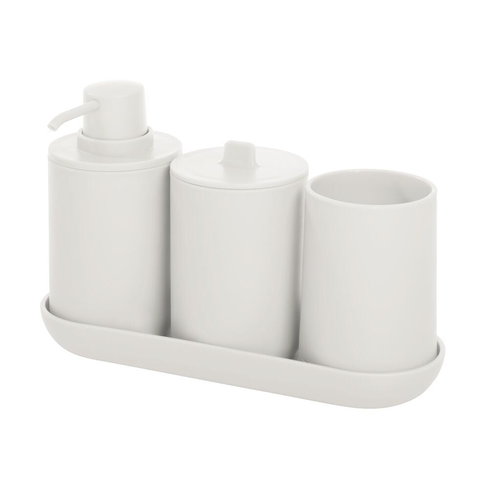 iDesign Recycled Plastic Cade Bath Accessories in Coconut-4 Piece Set - Image 2
