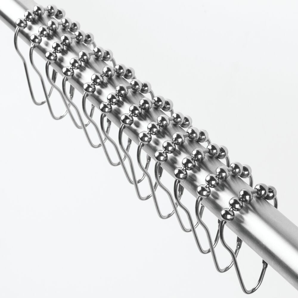 iDesign Shower Curtain Rollerz. Set of 12. Carded in Chrome - Image 3