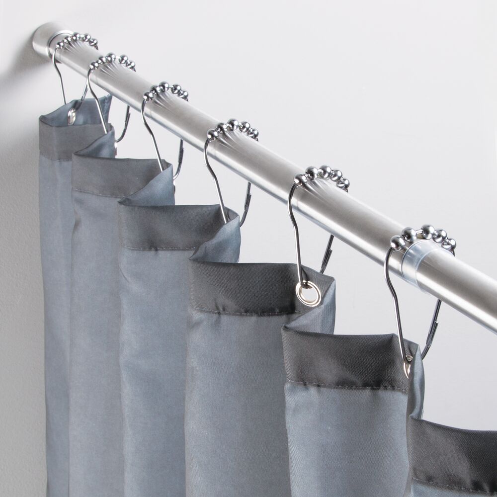 iDesign Shower Curtain Rollerz. Set of 12. Carded in Chrome - Image 5