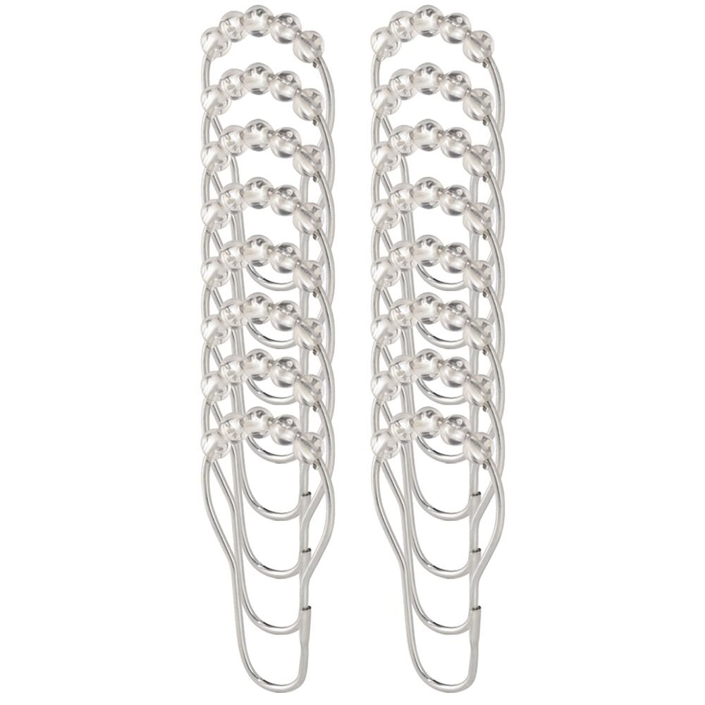 iDesign Shower Curtain Rollerz (Set of 12) in Clear and Chrome - Image 4
