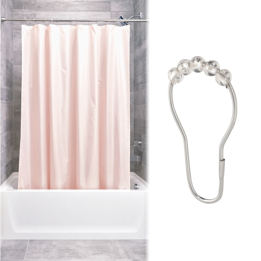 iDesign Shower Curtain Rollerz (Set of 12) in Clear and Chrome - Image 3