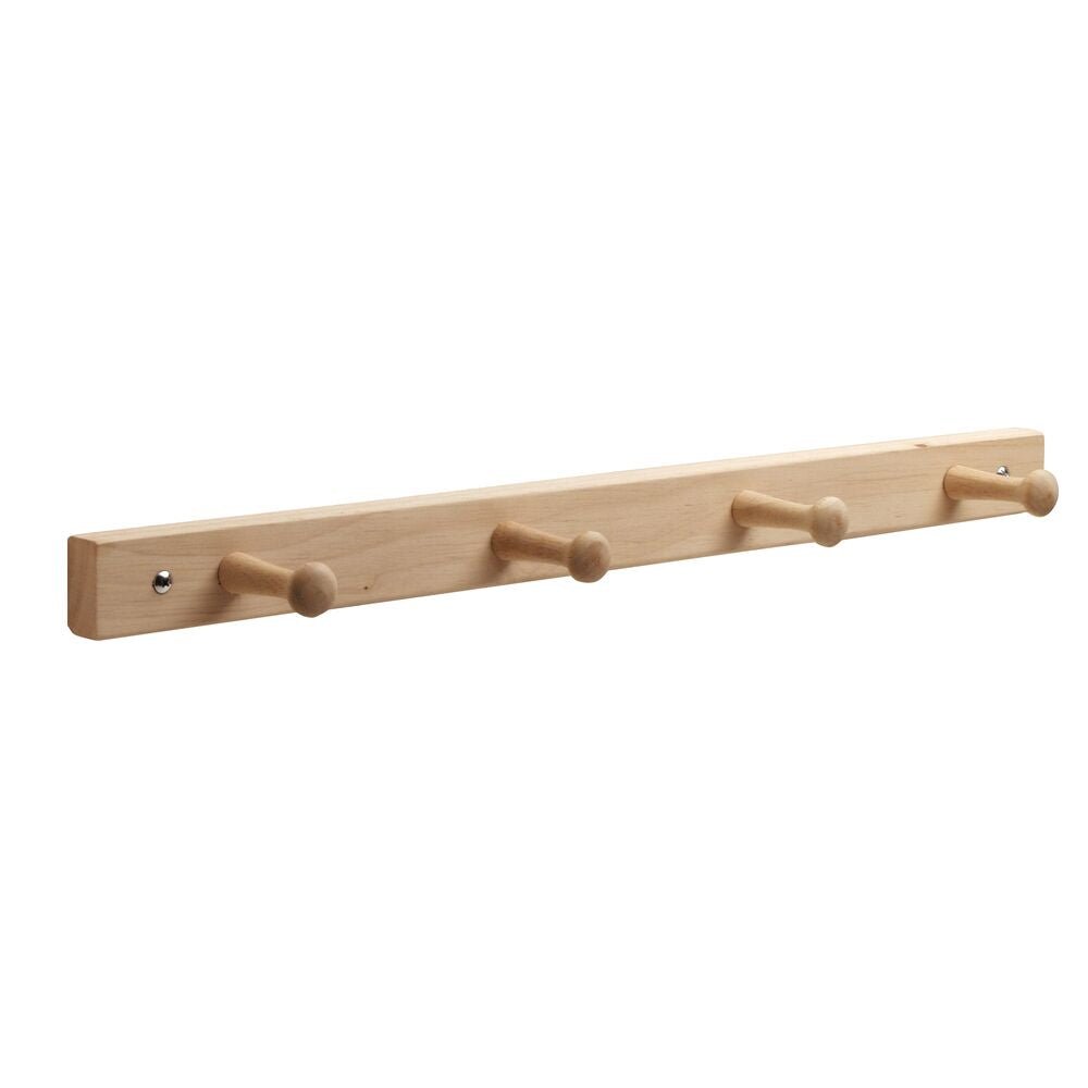 iDesign Wood Rack - 4 Peg in Natural - Image 2