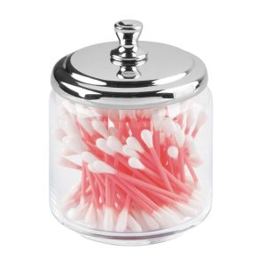 iDesign York Apothecary Jar. Clear/Chrome