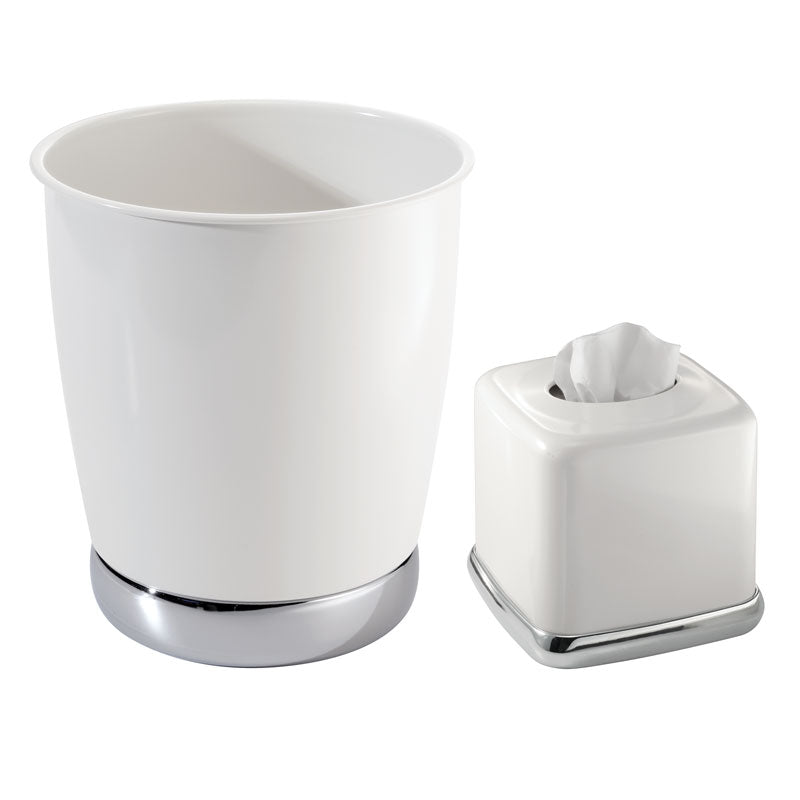 iDesign York Boutique Box in White and Chrome - Image 3