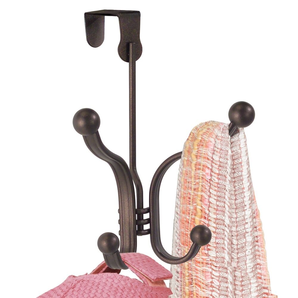 iDesign York Lyra Over the Door Quad Hook in Bronze - Image 4