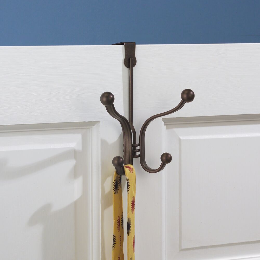 iDesign York Lyra Over the Door Quad Hook in Bronze - Image 3